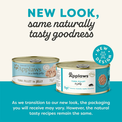 Applaws Adult Wet Cat Food Tuna Fillet in Jelly 24x70g